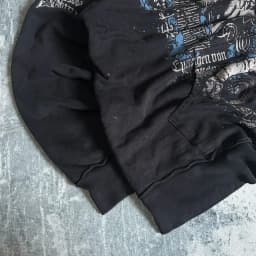 Affliction Gothic Hoodie Y2K New Retro Pattern Oversize Zipper Hoodie For Women Hip Hop Casual Sweatshirt Personality Streetwear