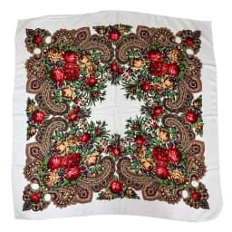 Russian Retro Floral Scarf Ethnic Style Small Square Head Scarves Handkerchief Ladies Headband Scarf Bandana Hair Wraps