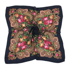 Russian Retro Floral Scarf Ethnic Style Small Square Head Scarves Handkerchief Ladies Headband Scarf Bandana Hair Wraps