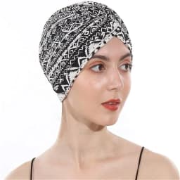 Leopard Snakeskin Floral Print Knotted Women's Turban Cap Muslim Headscarf Twist Knot Indian Cap Lady Bandanas Hair Accessories