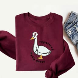 Registered Silly Goose Sweatshirt Nurse Gift Funny Goose Graphic Sweatshirts Pullver Long Sleeve Knit Hoody Women's Clothing