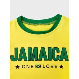 O-Neck Short Sleeve Slim Baby Tees Y2K Grunge Casual Crop Tops Jamaica Letter Printed Streetwear Gothic Women's T-shirts Summer