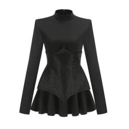Sexy Long Sleeves Waist Sparkle Diamonds A-line Dress Women Black Patchwork Luxury Crystal Mini Dresses Celebrity Party Evening