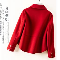 High-Quality Double-Sided Woolen Coat For Women 2024 New Short Temperament Doll Neck Mother's Outfit Woolen Coat Female Red Came