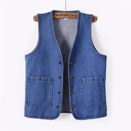 Women Vintage Denim Waistcoat Jacket 2026 Spring New Female Short Slim Sleeveless Coat Vest 6XL Single Breasted Solid Casual Top
