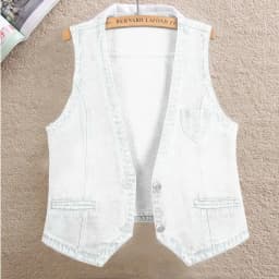 Women Vintage Denim Waistcoat Jacket 2026 Spring New Female Short Slim Sleeveless Coat Vest 6XL Single Breasted Solid Casual Top