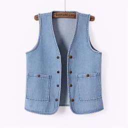 Women Vintage Denim Waistcoat Jacket 2026 Spring New Female Short Slim Sleeveless Coat Vest 6XL Single Breasted Solid Casual Top