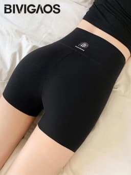 BIVIGAOS Summer Thin Sun Printed Sharkskin Cycling Shorts Women's Korean Slim High Waist Biker Shorts Sexy Sports Casual Shorts