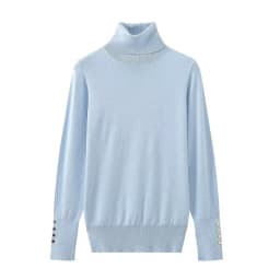 YENKYE Autumn Women Long Sleeve Basic Turtleneck Knit Sweater Casual Pullover Knitwear