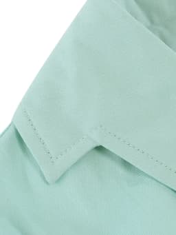 Tonval Pink Solid Cotton Long Robe Button Up Plain Vintage Elegant Women Short Sleeve Belted Pleated Midi Swing Dresses