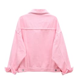 2026 New Women's Blue Denim Jacket Single-breasted Lapel Coat Fashion Casual Tops Green Black Red Outerwear Female Overcoat