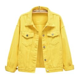 2026 New Women's Blue Denim Jacket Single-breasted Lapel Coat Fashion Casual Tops Green Black Red Outerwear Female Overcoat