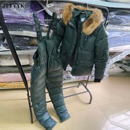 One Piece Ski Jumpsuit Skiing Pant Sets Tracksuits Overalls Bodysuit Women Outdoor Snow Suits Parka Female Jacket Winter 2-piece