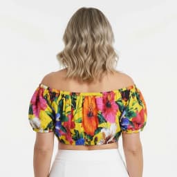 Luxury Designer Summer Women Floral Print 2 Piece Set High Quality Cotton Off-Shoulder Top & Maxi Skirt Fashion Vacation Outfit