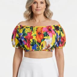 Luxury Designer Summer Women Floral Print 2 Piece Set High Quality Cotton Off-Shoulder Top & Maxi Skirt Fashion Vacation Outfit