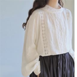 Johnature New Mori Linen Loose Hollow Out Women Shirts 2023 Spring Autumn Loose Vintage Solid Color Female Blouses