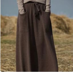 25 New arrivals women's 100% wool skirts, women's autumn and winter long loose and comfortable knit bottoming cashmere skirts,