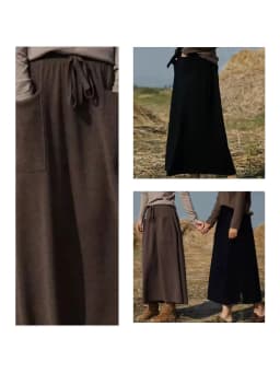 25 New arrivals women's 100% wool skirts, women's autumn and winter long loose and comfortable knit bottoming cashmere skirts,
