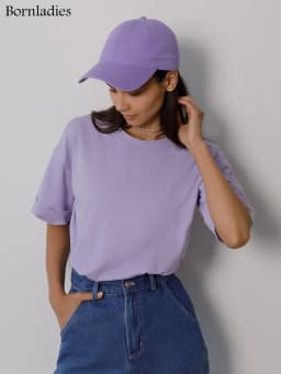 Bornladies 2025 Women's Summer 100% Cotton T-shirt Bottoming Basic Fashionable Solid Lady Short Sleeve Loose Tops Shirts