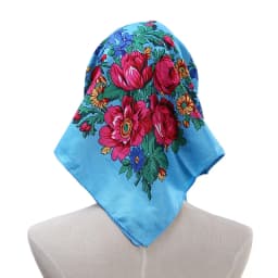 70*70cm Russian Style Floral Printed Women's Square Scarf Lady Bandana Handkerchief Ukrainian Shawl Babushka Headband Scarves