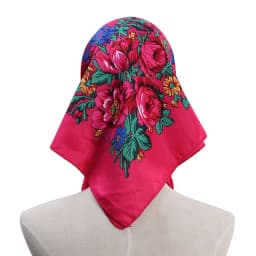 70*70cm Russian Style Floral Printed Women's Square Scarf Lady Bandana Handkerchief Ukrainian Shawl Babushka Headband Scarves