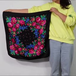 70*70cm Russian Style Floral Printed Women's Square Scarf Lady Bandana Handkerchief Ukrainian Shawl Babushka Headband Scarves