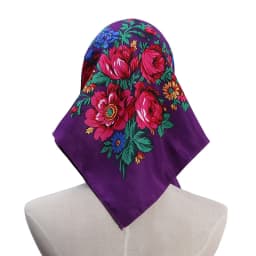 70*70cm Russian Style Floral Printed Women's Square Scarf Lady Bandana Handkerchief Ukrainian Shawl Babushka Headband Scarves