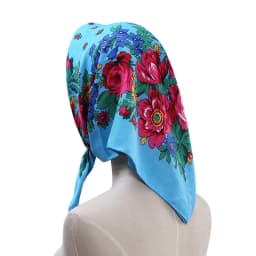 70*70cm Russian Style Floral Printed Women's Square Scarf Lady Bandana Handkerchief Ukrainian Shawl Babushka Headband Scarves