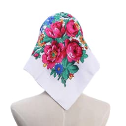 70*70cm Russian Style Floral Printed Women's Square Scarf Lady Bandana Handkerchief Ukrainian Shawl Babushka Headband Scarves