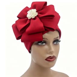 Big Flower Turban Bonnet Fashion Women's Head Wraps African Auto Gele Headties Muslim Headscarf Caps