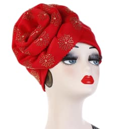 Big Flower Turban Bonnet Fashion Women's Head Wraps African Auto Gele Headties Muslim Headscarf Caps