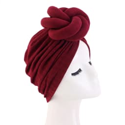 African Print Women Large Flower Stretch Turban Hat Headwrap Bonnet Hat Wedding Party Headwear Lady Muslim Hijab Hat Head Cover