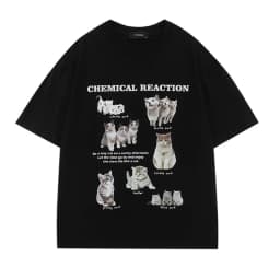 Y2k Top Women T-Shirt Oversized Kawaii Cat Cotton Summer Tees Harajuku Korean Fashion Short Sleeve Streetwear Aesthetic Clothing
