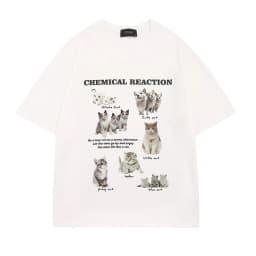Y2k Top Women T-Shirt Oversized Kawaii Cat Cotton Summer Tees Harajuku Korean Fashion Short Sleeve Streetwear Aesthetic Clothing
