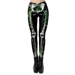 NADANBAO Skull Leggings Woman Halloween Party Trousers Festival Holiday Streetwear Female Mid Wasit Tight Pants Women's Bottom