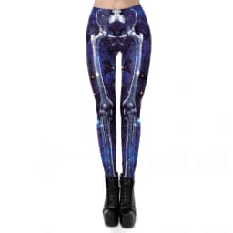 NADANBAO Skull Leggings Woman Halloween Party Trousers Festival Holiday Streetwear Female Mid Wasit Tight Pants Women's Bottom
