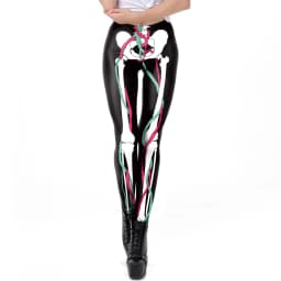 NADANBAO Skull Leggings Woman Halloween Party Trousers Festival Holiday Streetwear Female Mid Wasit Tight Pants Women's Bottom