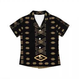 Women Dress Custom Hibiscus Polynesian Tribal tattoo Design Family Set Clothes Adult Children's Clothing 4-piece Sets