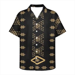 Women Dress Custom Hibiscus Polynesian Tribal tattoo Design Family Set Clothes Adult Children's Clothing 4-piece Sets
