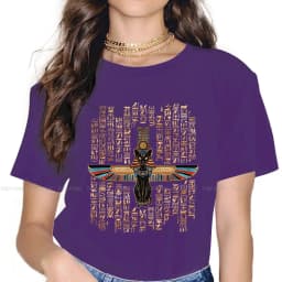 Classic Women Shirts Ancient Egypt Egyptian Korean StyleT-shirt Kawaii 100% Cotton Female Blusas
