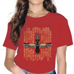 Classic Women Shirts Ancient Egypt Egyptian Korean StyleT-shirt Kawaii 100% Cotton Female Blusas