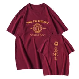 Bookish T-Shirt Pride and Prejudice Quotes Tshirt Jane Austen Shirts Romance Novels Tee Book Lover Gift Unisex Short Sleeve Tops