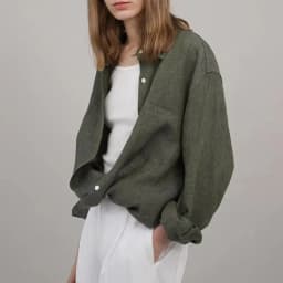 Casual 100% Linen Women Shirt Oversized Turn Down Collar Long Sleeve Elegant And Vintage Women'S Blouses Blusa Feminina