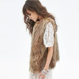 Fashion Hot Style Imitation Fur Coat Female Raccoon Fur Vest Fur Vest Eam Twotwinstyle Knit Vest