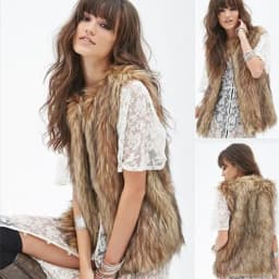 Fashion Hot Style Imitation Fur Coat Female Raccoon Fur Vest Fur Vest Eam Twotwinstyle Knit Vest