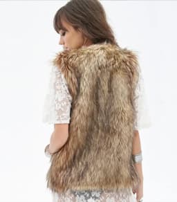 Fashion Hot Style Imitation Fur Coat Female Raccoon Fur Vest Fur Vest Eam Twotwinstyle Knit Vest