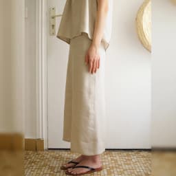100% Linen Long Skirts For Women Skirts Casual High Waist Back Zipepr A-Line Female Skirt With Lining Faldas Largas Mujer