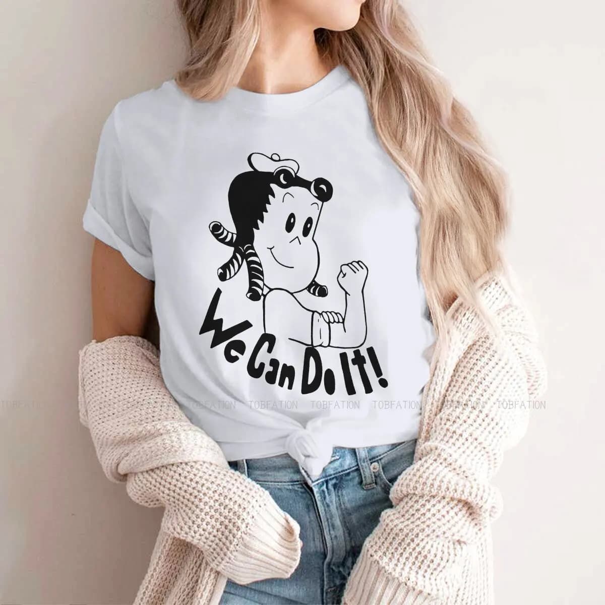 Want More Out Of Your Life O Collar TShirt Little Lulu Cartoon Fabric Original T Shirt Girl Individuality Big Sale