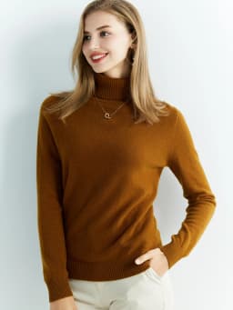 Knitted Sweaters Cashmere Sweater Women's 100% Merino Wool Turtleneck Fashion Pullover Winter Autumn Jumpers Top Female Clothing
