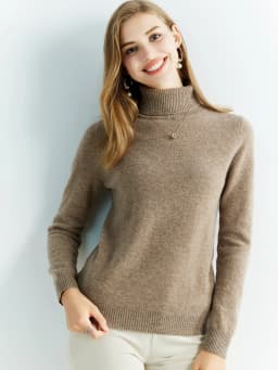 Knitted Sweaters Cashmere Sweater Women's 100% Merino Wool Turtleneck Fashion Pullover Winter Autumn Jumpers Top Female Clothing